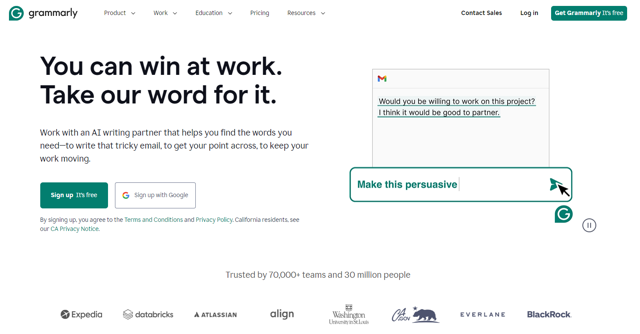 Content-Marketing-Tool Grammarly
