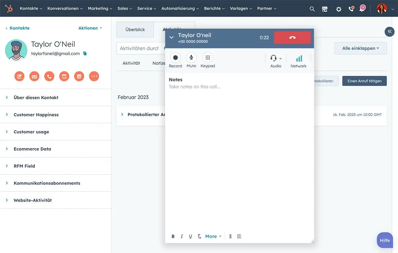 crm-funktionen-call-integration