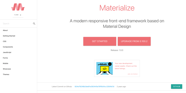 CSS-Framework Materialize CSS