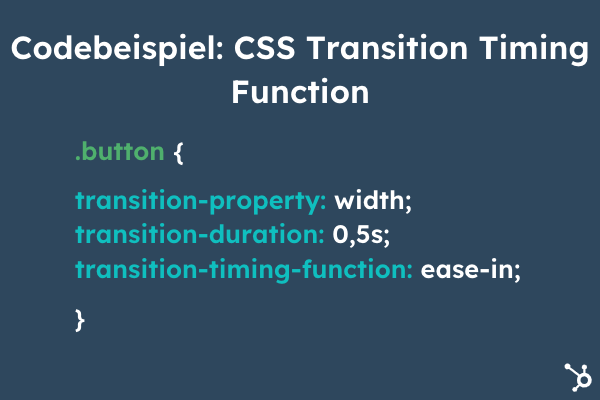 CSS Transition Timing Function Codebeispiel