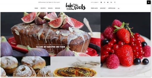 Deutsche Blogs Design Beispiel Bake to the Roots