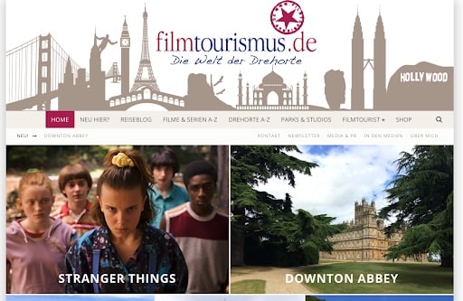 Deutsche Blogs Design Beispiel Filmtourismus