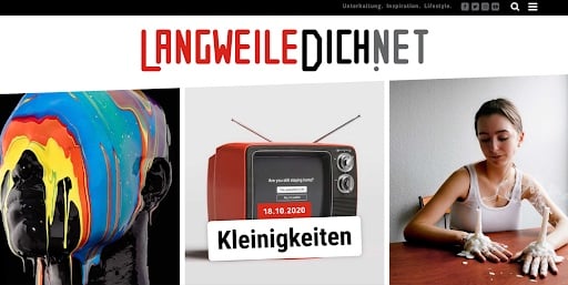 Deutsche Blogs Design Beispiel Langweile Dich Net