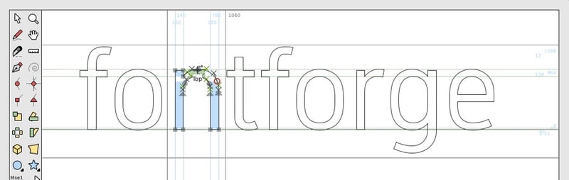 Screenshot eigene Schriftart erstellen mit Fontforge