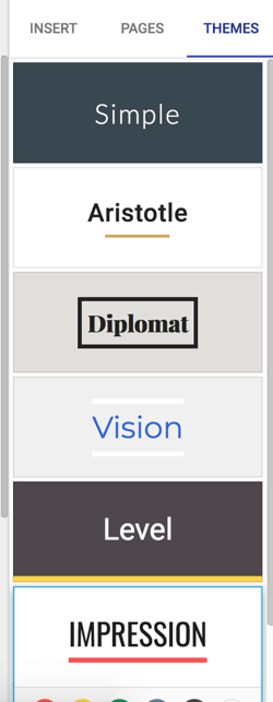 Google Sites Themes zur Auswahl bei der Website-erstellung