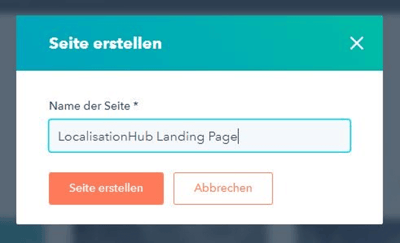 Neue Webseite erstellen