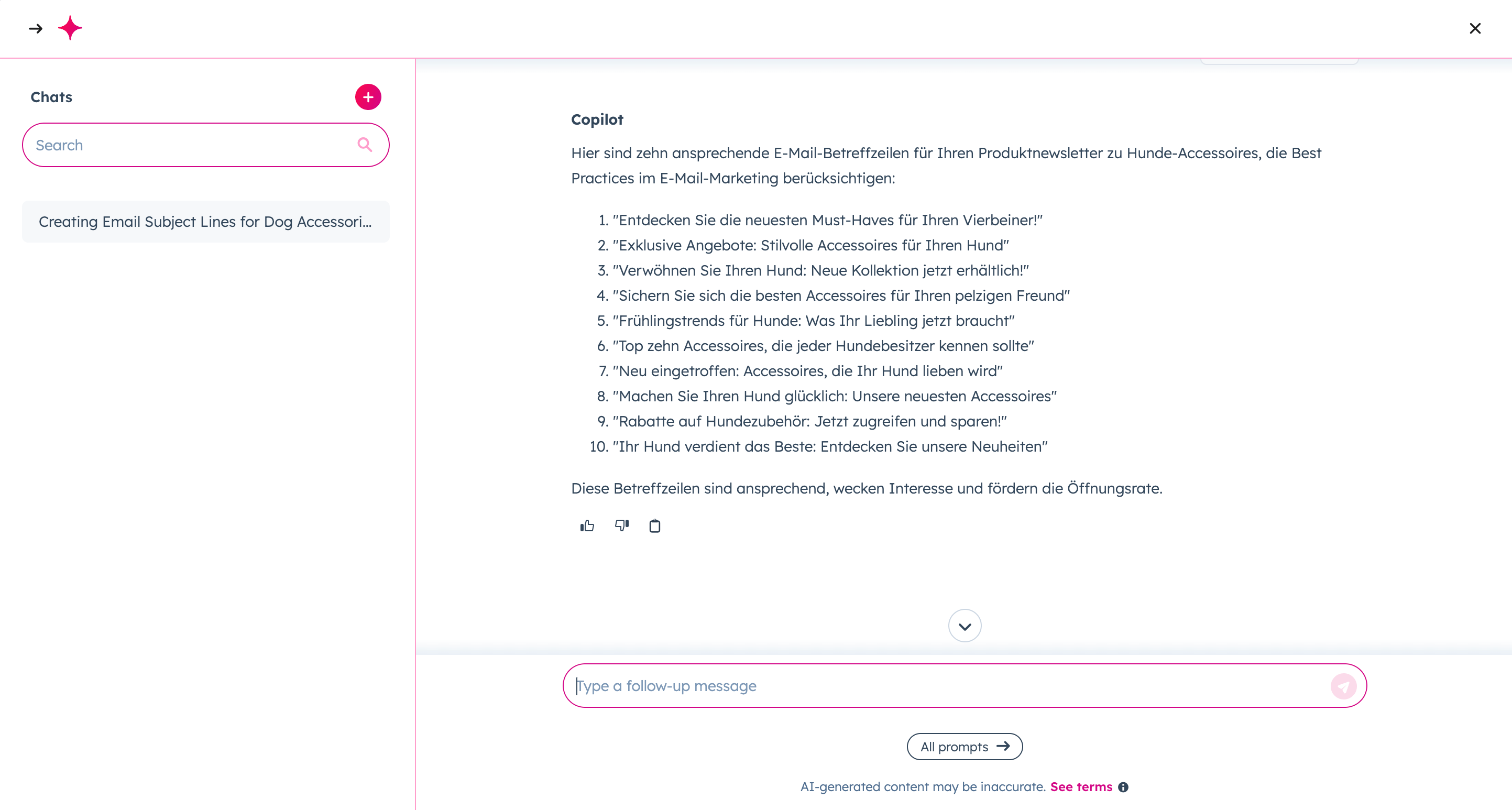 10 Inspirationen für E-Mail-Betreff mit KI-Assistenten Agent Hub