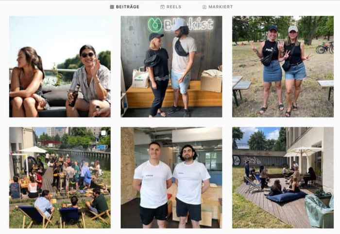 Screenshot Employer-Branding-Beispiel Blinkist Instagram