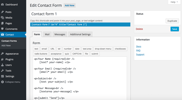 Screenshot: Formular-Designer-ContactForm/