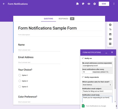 Screenshot: Designer Google Forms