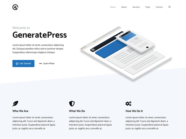 WordPress-Template GeneratePress