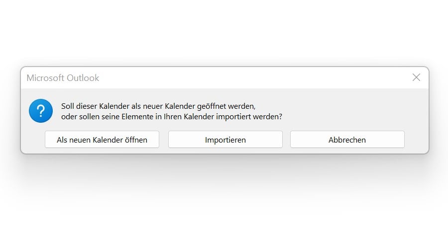 Screenshot Google-Kalendereinträge in Outlook übertragen