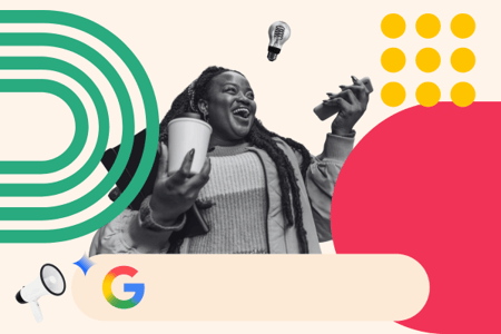 Person nutzt Google Search Live unterwegs