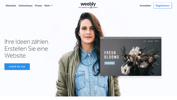 Homepage-Baukasten Weebly