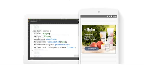 Screenshot HTML-Editor Google Web Designer