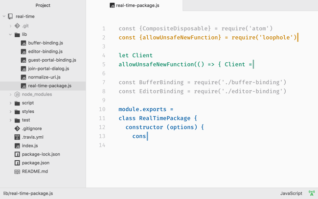 Screenshot HTML-Editor Atom