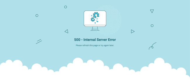 HTTP Error 500 Beispiel-Fehlermeldung