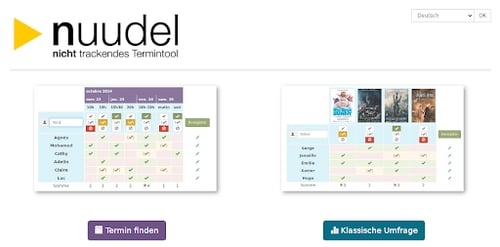 Nuudel Meeting-Planner-Tool