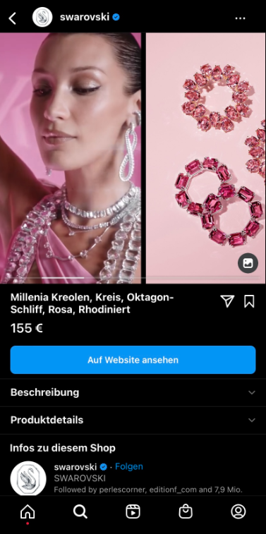 Instagram-Creator-Account: Produkt Tags