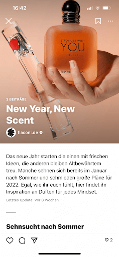 Instagram Guide Beispiel Flaconi