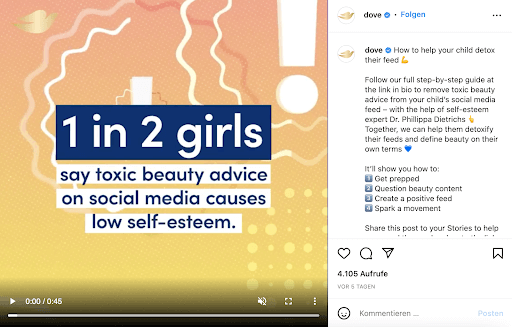 Instagram-Werbung Beispiel Dove
