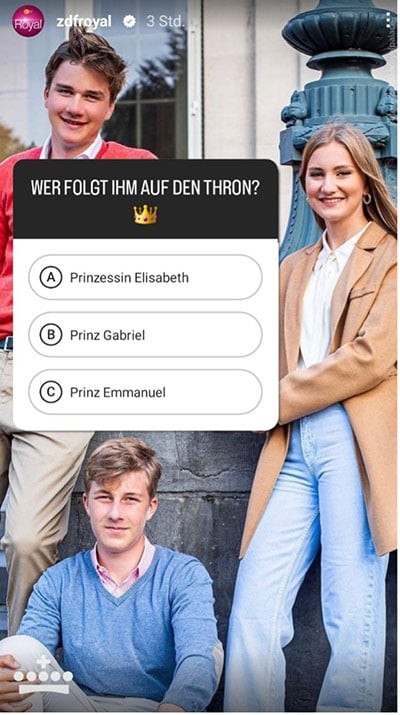 Screenshot Instagram-Umfrage in Story