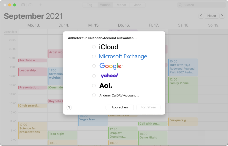 Kalender-App Apple Kalender