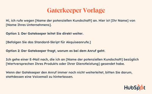 Kaltakquise-Skriptvorlage für Vorabtelefonate