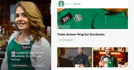 Karriereseite Beispiel Starbucks