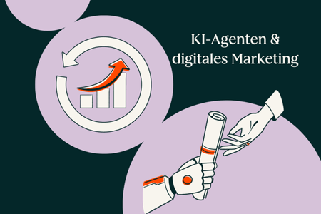 KI-Agent fuer digitales Marketing uebergibt Kampagnen-Daten an Person 