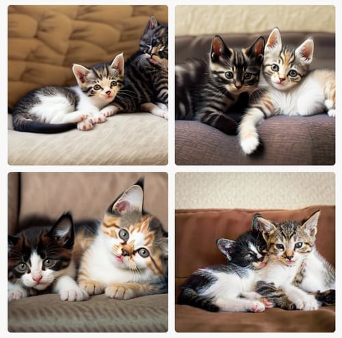 KI-Bilder: Ein von Adobe Firefly generiertes Bild von Katzenbabys.