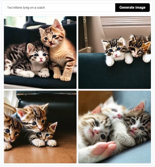 KI-Bilder: Ein von Stable Diffusion generiertes Bild von Katzenbabys.