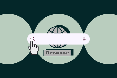 Suchzeile eines KI-Browsers
