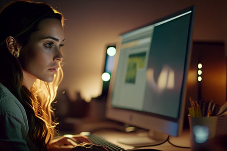 Drei Frauen vor Laptop zeigen auf Bildschirm aus Aufregung wegen Anwendung von KI im Marketing