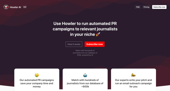 Screenshot KI-Tool Howler AI