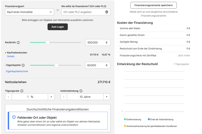 Screenshot Steuer- und Gehaltsrechner von Smart Asset