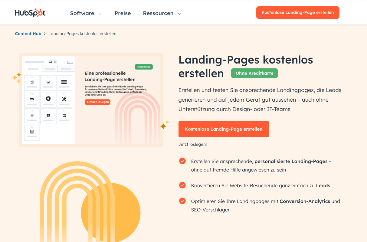 Landing-Page erstellen mit HubSpot