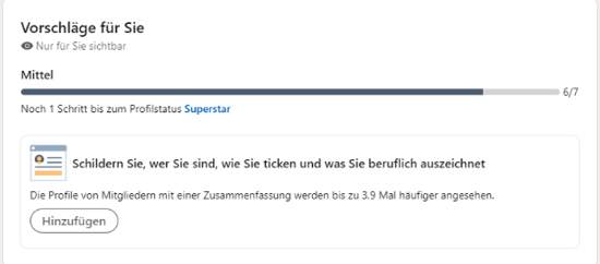 LinkedIn Tipps Profilstärke messen