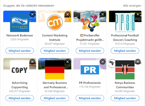 LinkedIn Tipps Gruppen beitreten 