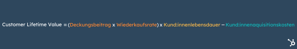 Schaubild mit Formel zum CLV beim Messen der Markenidentiaet