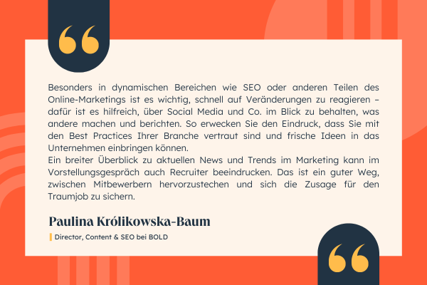 Zitat von Paulina Królikowska-Baum, Director, Content & SEO bei BOLD