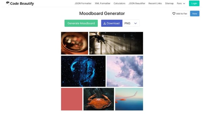 Moodboards, die mit Code Beautify erstellt werden, werden unter anderem in den Bereichen Innenarchitektur, Mode oder Webdesign verwendet