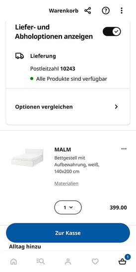 Screenshot Omnichannel Beispiel Ikea