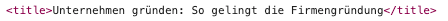 Beispiel Title Tag