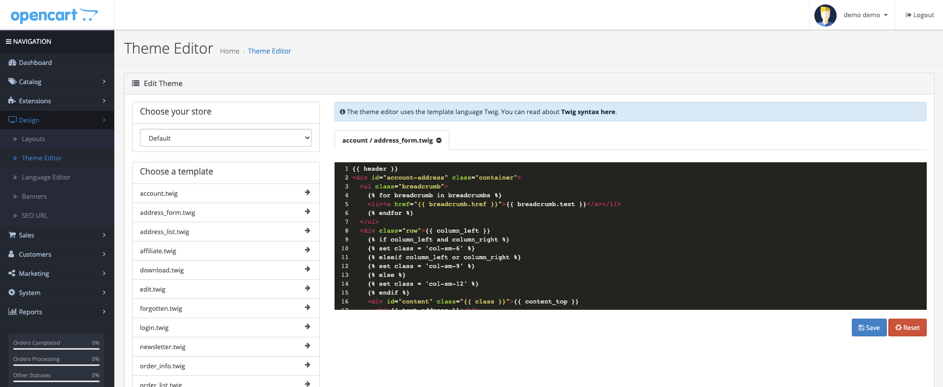 opencart-demo-cms-backend