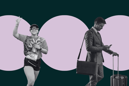 Marathonlaeuferin und Business Traveller als Beispiel für Personas in LLMs