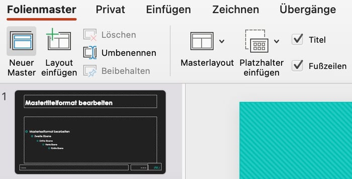 Mehrere PowerPoint-Folienmaster bearbeiten