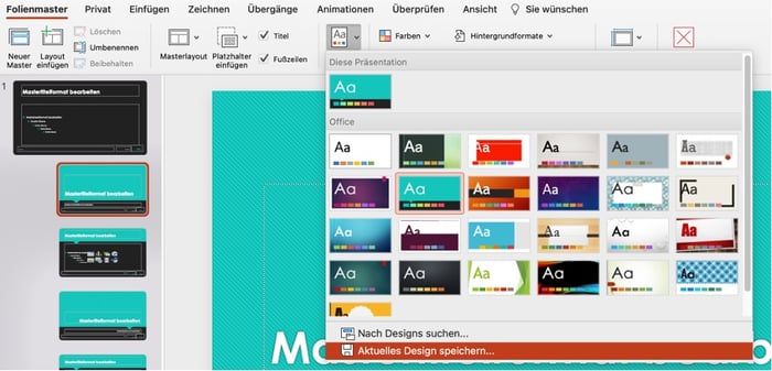 PowerPoint-Folienmaster speichern