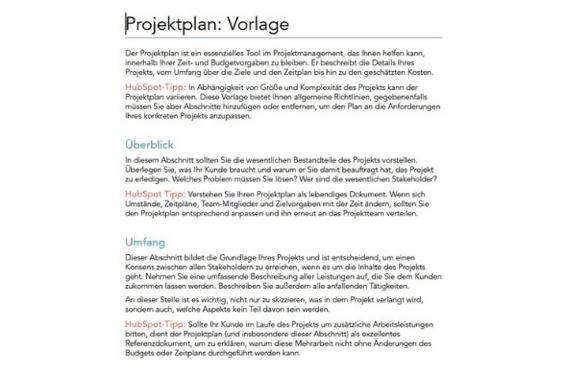 projektplan mit vorlage 2