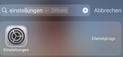 Einstellungen iPhones und iOS-Geräte